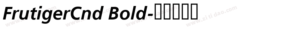FrutigerCnd Bold字体转换